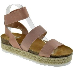 Nature Breeze Pink Platform Sandals Size 7.5 NWT